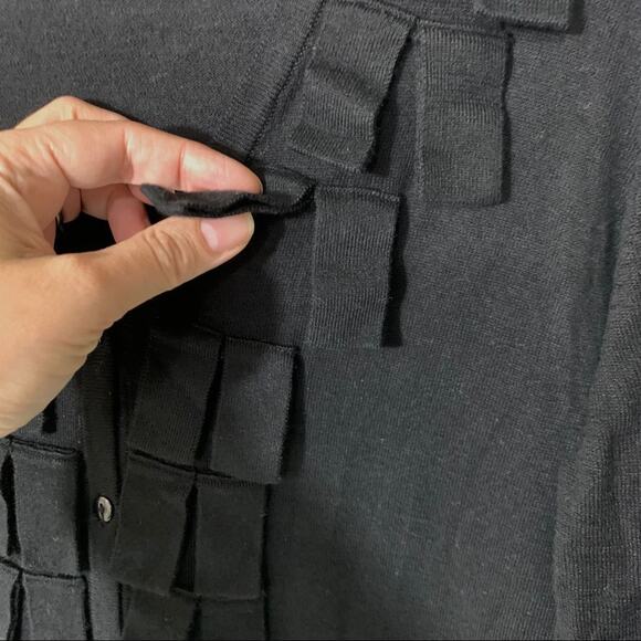 Madison V-Neck Cardigan Sweater Black XL - Picture 7 of 9